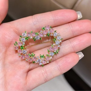 Broche en forme de cœur pour femme, en alliage, avec strass en cristal, bijou fantaisie, accessoire vestimentaire, cadeau - Product Image 5