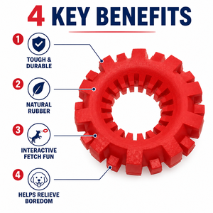 Giocattoli per Cani OEM Resistenti, Anello in Gomma Naturale, Giocattolo da Masticare Indistruttibile per Cani di Taglia Media/Grande - Product Image 2