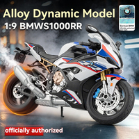 Nouveau style 2026 – Modèle réduit sous licence officielle BMW S1000RR 1:9 avec effet de fumée, jouet électrique ludique, nouveauté high-tech en métal pour garçon