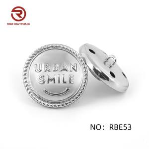 Fantaisie Logo personnalisé Vintage pardessus en laiton uniformes Botton métal costume tige Blazer bouton pour manteau - Product Image 2