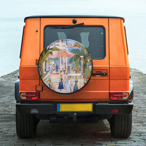 Custom image Sports Style Lightweight Polyester ABS Plastic Spare <b>Tire</b> <b>Cover</b> for Cars - Product Image 2