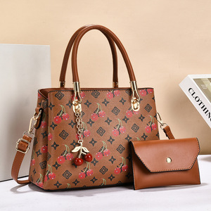 Nuove borse di marca da <span class=keywords><strong>donna</strong></span> di lusso 2 pezzi classico fiore di ciliegio borsa da <span class=keywords><strong>donna</strong></span> di <span class=keywords><strong>grande</strong></span> capacità con ciondolo in ciliegio - Product Image 4