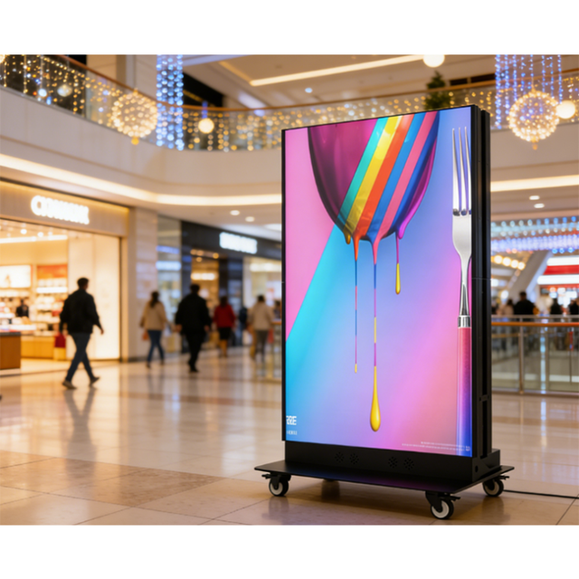 Free Standing Digital Poster LED Display P2.5mm Foldable Commercial Indoor Advertising LED Screen