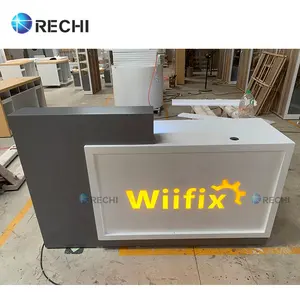 RECHI Mobile Phone Repair Shop Design Illuminated Maintenance Table Cashier Checkout Counter for Customer Service Reception Desk