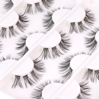 Faux cils pré-mappés, aspect extension naturelle, bande transparente, bandes 3D, pour pose DIY