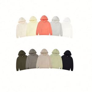 Teenagers Loose <b>Plus</b> <b>Size</b> Hoodie High Quality Customizable Logo Plush Blank Crewneck Solid Raglan Crew Neck Men's Hoodies - Product Image 4