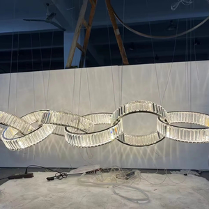 Modern <strong>Luxury</strong> Crystal Ring Chandelier LED Lamps <strong>Light</strong> <strong>Fixture</strong> for Dining Room Bedroom Living Hotel Decoration - Product Image 1
