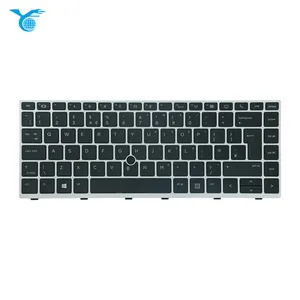 L14379-031 Оригинальная клавиатура для ноутбука EliteBook 745 G5 840 G5 846 G5 клавиатура с подсветкой US UK серебряная рамка черный