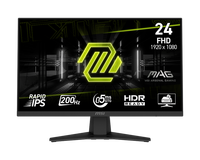 Nouvel écran de jeu MSI MAG 244F 24 pouces 1920 x 1080 200 Hz 0,5 ms de temps de réponse pour PC de bureau de jeu