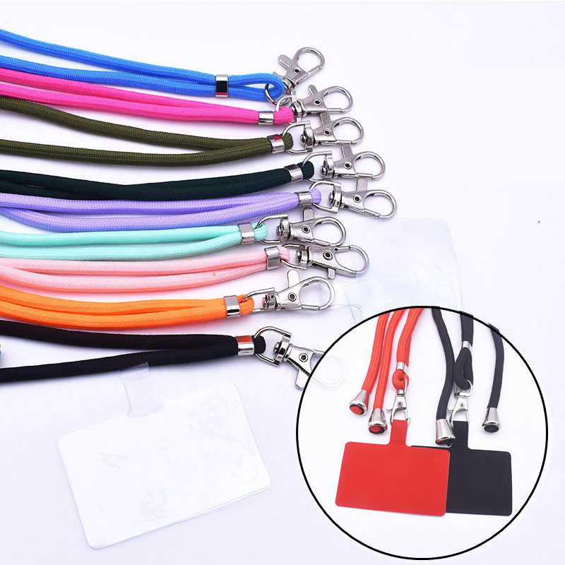 Factory Direct Sale Universal Smartphone Cell Retractable Dacron Strap Patch Nylon Tether Adjustable Phone Lanyard