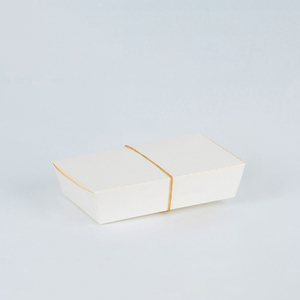 Boîte à lunch jetable à emporter blanche avec couvercle Plateau à biscuits à charnière Emballage alimentaire pour gâteau salade Composable à enrobage écologique - Product Image 4