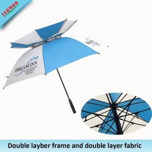 Customized Auto Open Golf <b>Umbrella</b> with Custom Logo Prints 190T Pongee Fabric <b>Windproof</b> Design - Product Image 4