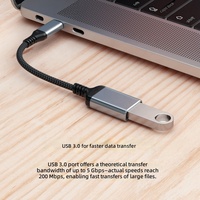 Adaptateur USB C OTG FYX Stock Type-C vers USB 3.0, câble USB OTG pour téléphone, tablette, clé USB, lecteur de carte, clavier, souris