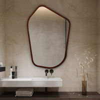 Miroir de salle de bain de haute qualité avec cadre en bois, miroir mural, décoration d'intérieur