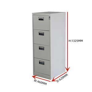 Armoire à dossiers verticale en acier à 4 tiroirs, armoire à dossiers latérale avec serrure à clé pour bureau, maison, hôtel, salle de sport, école, atelier - Product Image 5