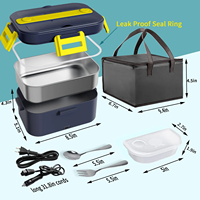 75W Auto LKW Home Work Tragbarer Lebensmittel wärmer 2 in 1 Heizung Lunchbox Auslaufs ichere Lebensmittel Elektrische Brotdose Lebensmittel heizung