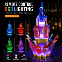 Support de présentation de bouteilles en acrylique LED personnalisé pour les discothèques, les bars, les services VIP, vente en gros