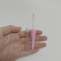 4ML Bon marché Tube de colle pour cils en plastique Conteneur vide pour eye-liner liquide avec brosse