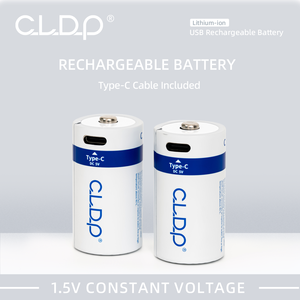 로고 프린트 C 사이즈 1.5V USB-C 충전식 리튬 이온 배터리 도매 원통형 리튬 이온 충전 배터리 - Product Image 3