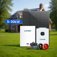 Système de stockage d'énergie hybride résidentiel connecté au réseau standard américain 5-30kW avec onduleur hybride + batterie LiFePO4 10-160kWh - Certifié