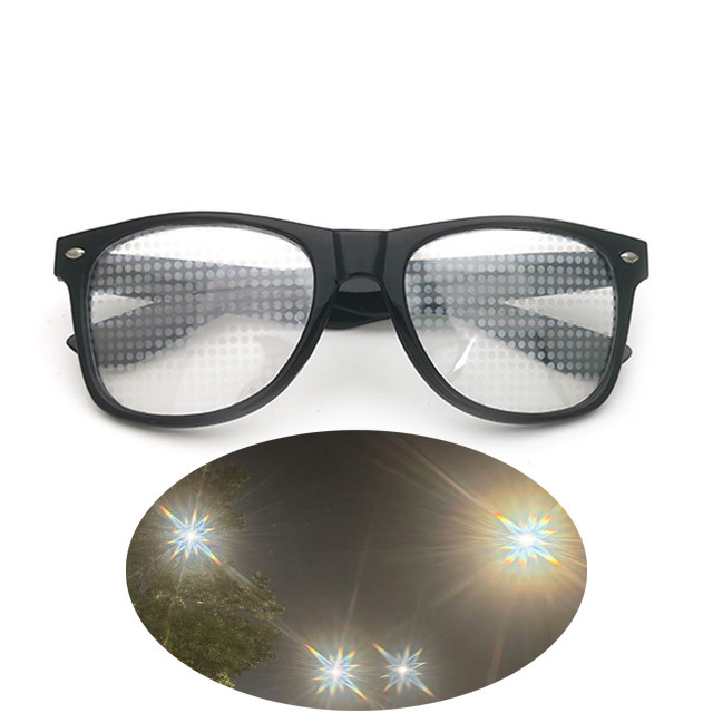 Style Popcorn&nbsp;: monture noire avec verres transparents