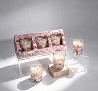 Nouvelles bougies artisanales en cire de paraffine écologiques et biologiques pour l'aromathérapie, dans un bocal en verre, décoration d'intérieur, cadeau pour le Ramadan et la Fête des Pères