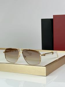 Gafas de Sol de piloto Vintage para hombre, Gafas de metal para mujer clásicas, gafas de conducción UV400, nuevas gafas de sol de doble haz a la moda - Product Image 2