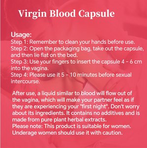 Capsules de Sang Vierge: Produit Efficace d'Hygiène Féminine pour Application Vaginale, Première Nuit, Pops Yoni Féminins, <span class=keywords><strong>Hymen</strong></span> <span class=keywords><strong>Artificiel</strong></span> - Product Image 6