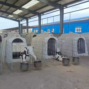 ลูกวัวพลาสติกมีกรงสำหรับ<span class=keywords><strong>เลี้ยง</strong></span>ลูกวัวพร้อมกรงสำหรับทุกวันในฟาร์มเลี้ยงสัตว์ที่มีรั้ว - Product Image 2