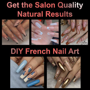 Nouvelle Arrivée Français 500pcs Blanc <span class=keywords><strong>Transparent</strong></span> ABS Ongles Artificiels 500pcs Faux Ongles Extension Acrylique <span class=keywords><strong>Capsule</strong></span> Demi-Couverture Longue - Product Image 2