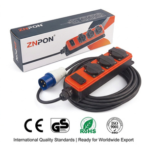 Camping Outdoor 5M 3-Way Schuko Cord Power Strip Socket With 16A 230V Plug and 5V2.1A A+C <b>USB</b> Ports TB01U Europea - Product Image 3