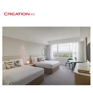 CREATIONオーストラリアホテルプロジェクトRACVパインリゾートゴールドコーストファイブスターホテルアパートメントMDFウッドベッドルーム家具セット