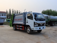 Camion compacteur de déchets diesel manuel Dongfeng Furika F6 4x2, pompe haute efficacité, compacteur de déchets pour le nettoyage des rues urbaines