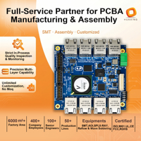 Servicio de PCBA Multicapa Personalizado de hasta 58 Capas, Certificado ISO, 100% AOI, Flexible para Pruebas y Pequeños Lotes