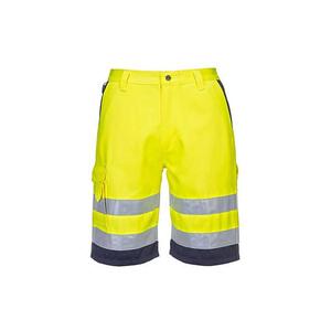 PORTWEST - L043YNRXL <b>Hi</b>-<b>Vis</b> Lightweight Polycotton <b>Shorts</b> Yellow/Navy - EAN 5036108383528 <b>HI</b>-<b>VIS</b> WORKWEAR - Product Image 1
