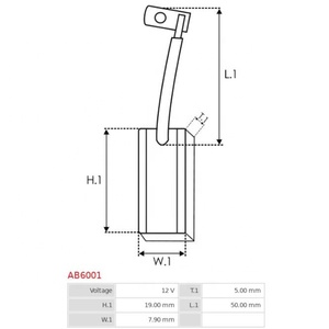 Escobilla de Carbón para <span class=keywords><strong>Alternador</strong></span> de <span class=keywords><strong>Coche</strong></span> para Denso 38-8200 021660-0130 JAAX9 FT-305 MD604018 - Product Image 2