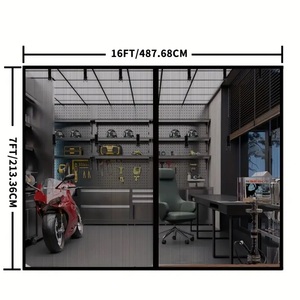Rideau de porte de <span class=keywords><strong>garage</strong></span> magnétique moderne en fibre de verre et moustiquaire avec conception anti-insectes, maille de 1 mm, durable, sans perçage requis - Product Image 5