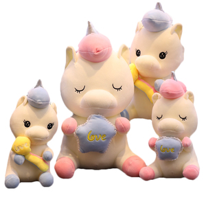 Stile di modo <span class=keywords><strong>unicorno</strong></span> <span class=keywords><strong>unicorno</strong></span> peluche carino <span class=keywords><strong>unicorno</strong></span> con il cuore del giocattolo della peluche <span class=keywords><strong>cuscino</strong></span> per i bambini - Product Image 1