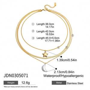 ชุดเครื่องประดับชุบทอง 18k คุณภาพสูง สำหรับผู้ชายและผู้หญิง ผลิตจากสแตนเลสสตีล 316L กันน้ำและไม่หมอง ขายส่งตามแบรนด์ รับสั่งทำ - Product Image 6