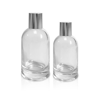 Flacon de parfum 50 ml en verre, carré arabe, pour huiles, flacons de décontamination mignons, flacon cylindrique vide de niche