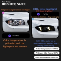 Phares LED ZhenAo 04-11 modifiés avec feux de jour bicolores à LED, qualité OE, 24V pour Série 1 E87