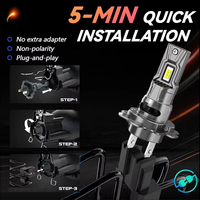 YUFING G30 H7 LED phare ampoule lampe 12V 55W 5000LM 5000K blanc haute puissance Plug and Play nouveaux Luces de lumière automobile pour voiture