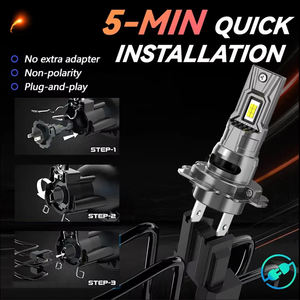 YUFING G30 H7 LED faro bombilla lámpara 12V 55W 5000LM 5000K blanco alta potencia Plug and Play nuevas luces automotrices para coche - Product Image 5