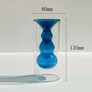 Aromaterapia <span class=keywords><strong>de</strong></span> vidrio <span class=keywords><strong>de</strong></span> doble pared <span class=keywords><strong>de</strong></span> alta calidad, decoración del hogar, diseño <span class=keywords><strong>de</strong></span> flores multicapa colorido para botellas <span class=keywords><strong>de</strong></span> vidrio para sala <span class=keywords><strong>de</strong></span> estar - Product Image 3