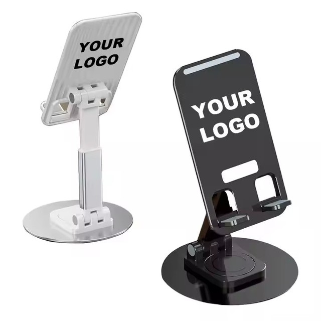 Wholesale Custom logo Mobile Phone Holder Foldable Office Desktop Metal Cell Phone Stand Adjustable Holder