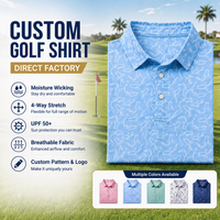 Vente en gros Custom Dye Sublimation impression chemise de golf hommes vêtements design golf vêtements marques