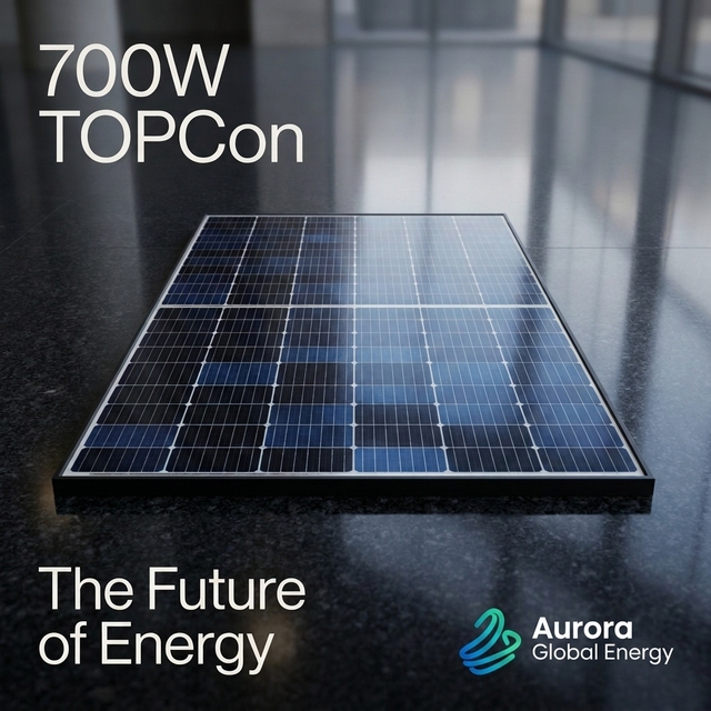 China Manufacturer 700W N Type TOPCon Mono Solar Panel 210mm Half Cell Solar PV Module for Home Solar Energy System