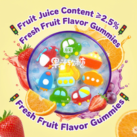 Vehicle Construction Shape Juice Gummy Candy 100g Round Tub Cartoon Fruity Bulk Wholesale Snack Private Label