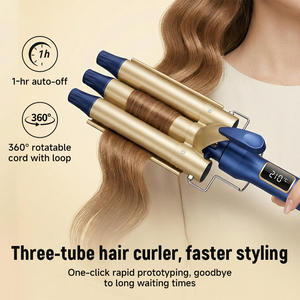 แกนม้วนผมยาวแบบลอนลึก ร้อนเร็ว จัดแต่งทรงง่าย ชุดอุปกรณ์ม้วน<span class=keywords><strong>ผม</strong></span>พร้อมระบบควบคุมดิจิตอล กำลังไฟ 40 วัตต์ - Product Image 3