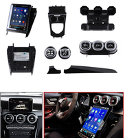 Écran vertical Android 15 de 12,1 pouces pour Mercedes Benz Classe C W205 GLC X253 2015-2022 Lecteur multimédia de navigation GPS pour voiture
